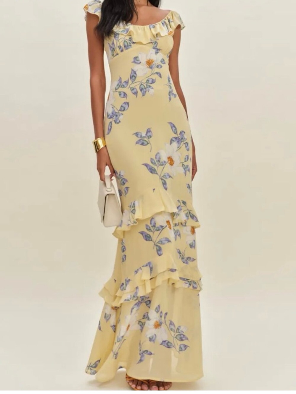 Reformation Yellow Tripoli Dress